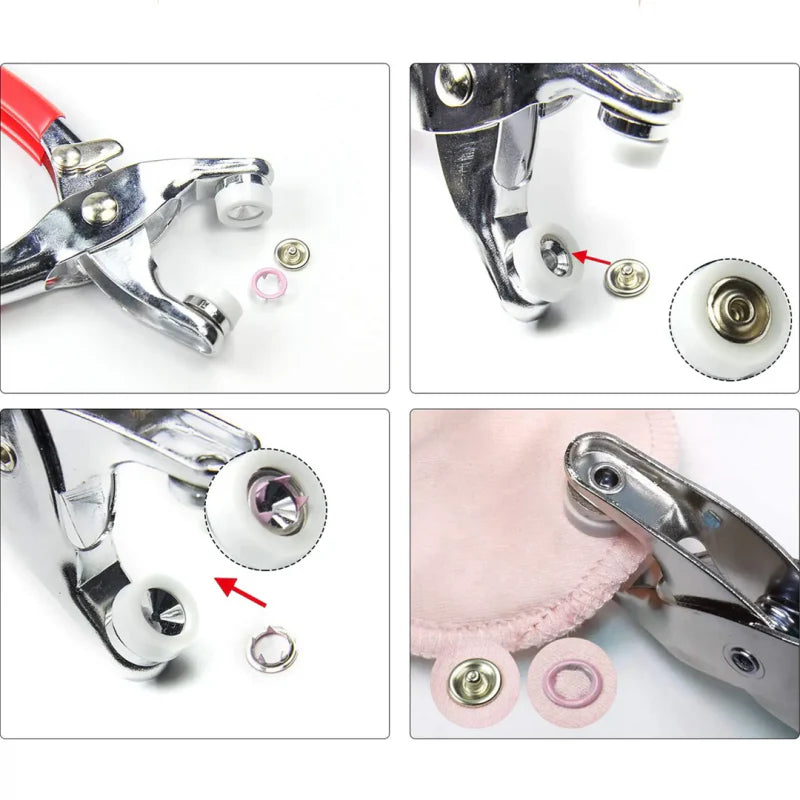 High-Quality Metal Tich Button Tool with 100 Buttons – Free Delivery with 50% Off 🎁