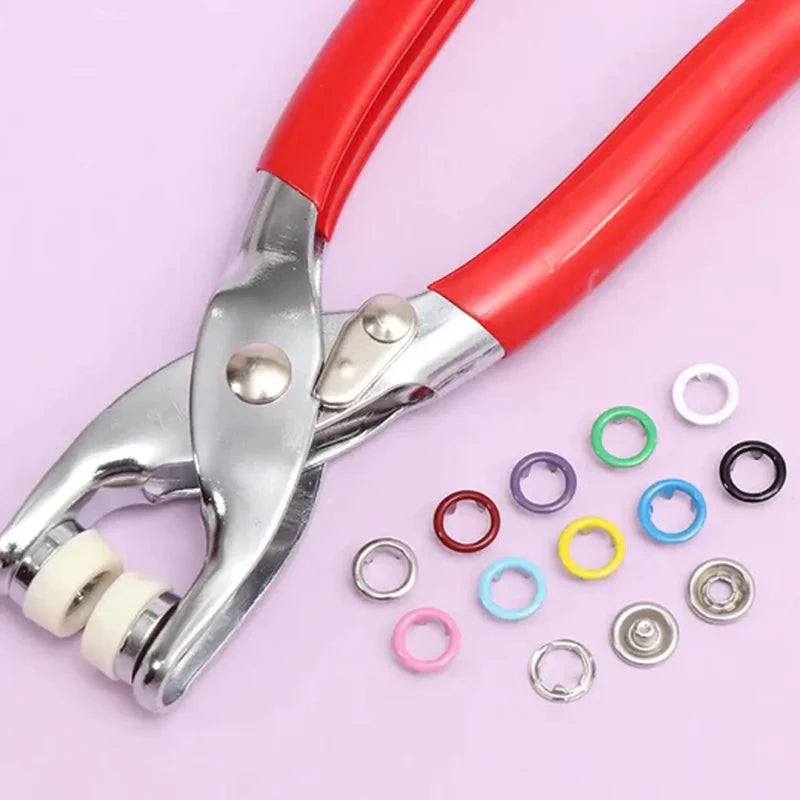 High-Quality Metal Tich Button Tool with 100 Buttons – Free Delivery with 50% Off 🎁