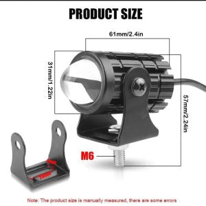 2 Pcs Set Mini Driving Fog Lights with Two Colour White & Yellow | Free delivery with 50% off 🎁