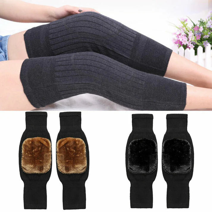🔥  1 Pair Premium Winter Full Wool Knee Warmers Free Delivery with 50% OFF 🎁 Last Day Promotion Save 50%