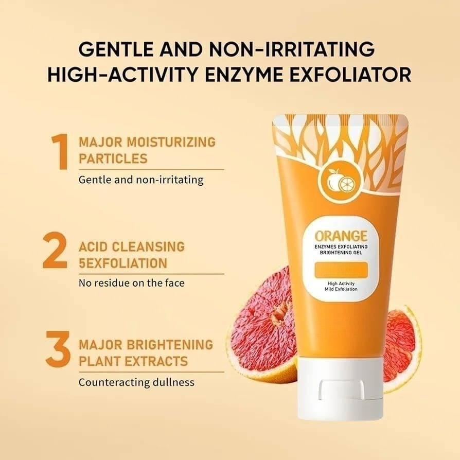 Orange Exfoliating whitening Gel Free Delivery with 50% OFF 🎁 With 2 Days Money Back Gurrantee Left Limited Peices