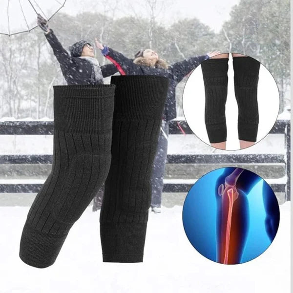🔥  1 Pair Premium Winter Full Wool Knee Warmers Free Delivery with 50% OFF 🎁 Last Day Promotion Save 50%