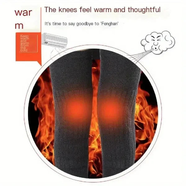🔥  1 Pair Premium Winter Full Wool Knee Warmers Free Delivery with 50% OFF 🎁 Last Day Promotion Save 50%