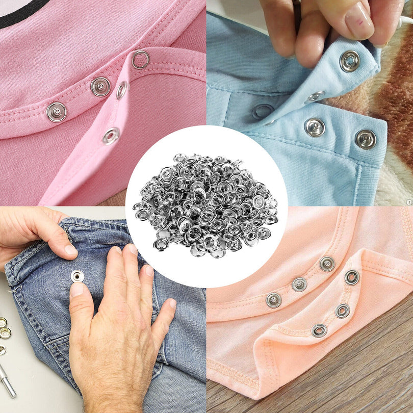 High-Quality Metal Tich Button Tool with 100 Buttons – Free Delivery with 50% Off 🎁